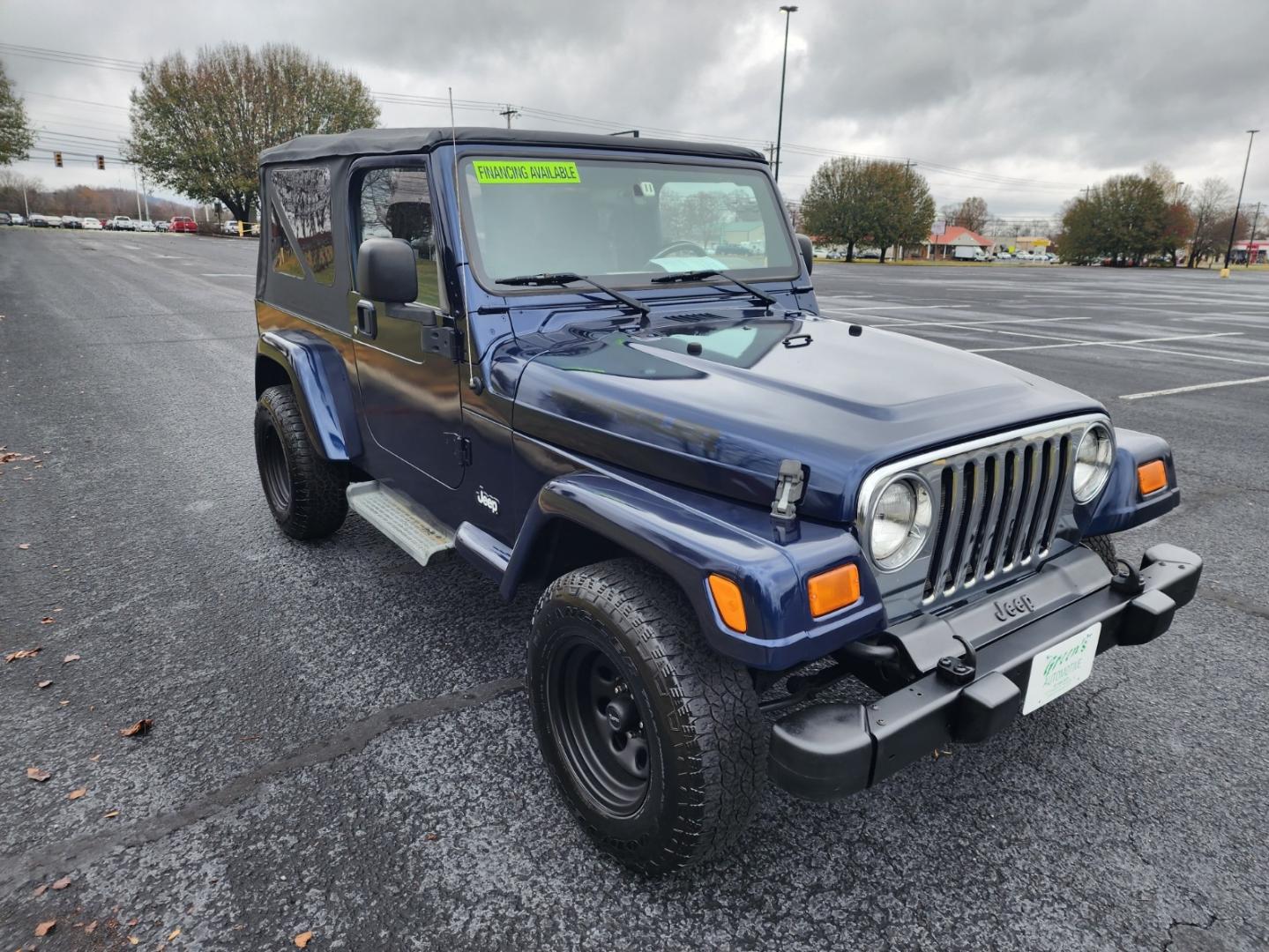 2006 Blue /Black Jeep Wrangler Unlimited (1J4FA44SX6P) with an 4.0L L6 OHV 12V engine, Automatic transmission, located at 1221 Madison St., Shelbyville, TN, 37160, (931) 680-9439, 0.000000, 0.000000 - Photo#1